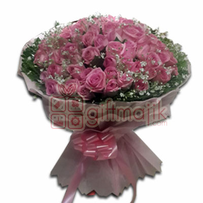 Send Pink Roses 100 Sweet Luxury bunch suited for love occasion