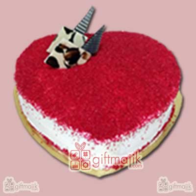 Lovely Red Velvet Heart Shape Cake for your loved ones