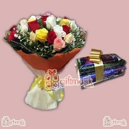 Send your loved ones  Beautiful Mix Roses Bunch of 25 Mix Roses