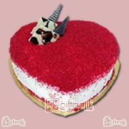 Lovely Red Velvet Heart Shape Cake for your loved ones